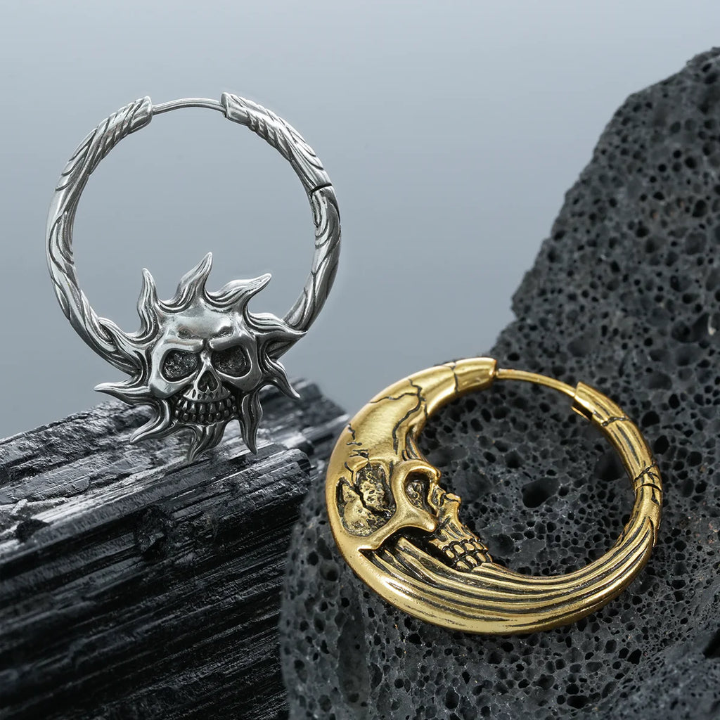 LUNAR SOLAR SKULLS EARRINGS