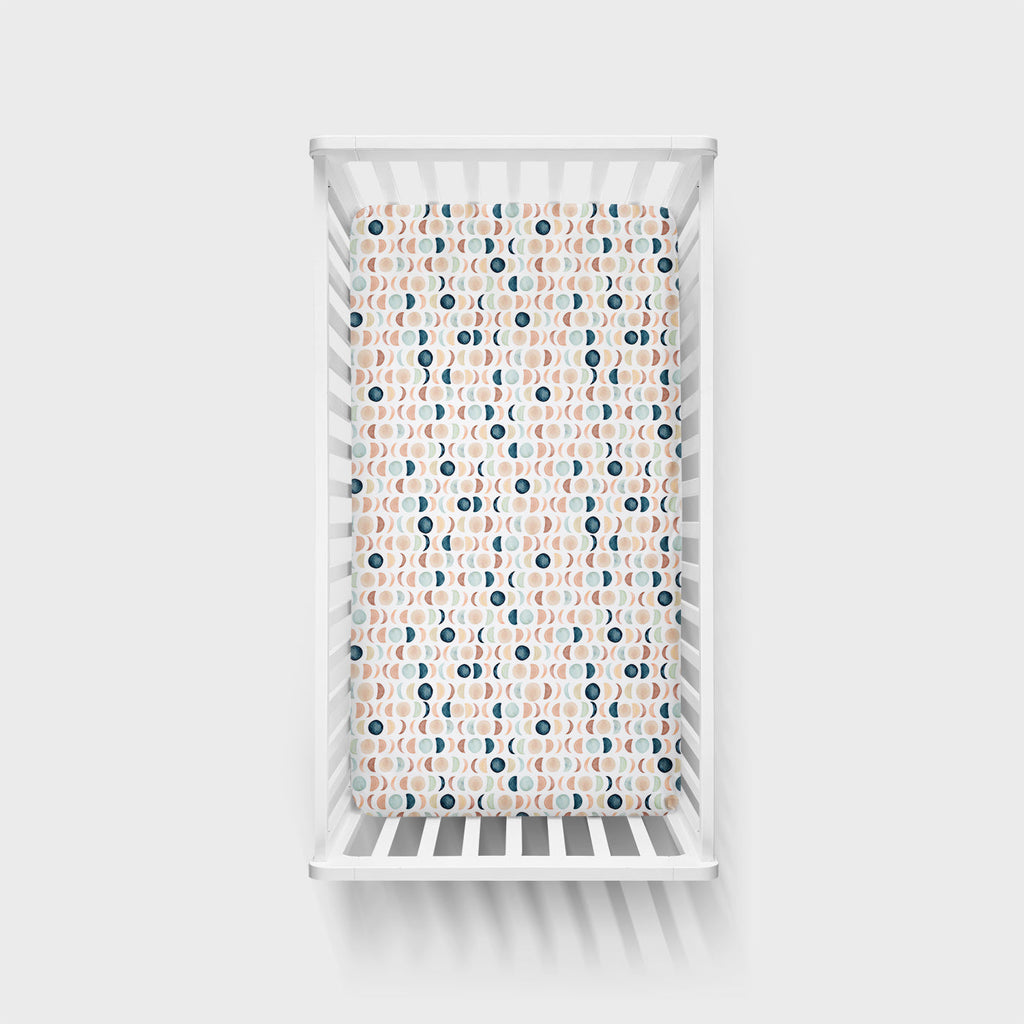 Luna Neutral Fitted Crib Sheet